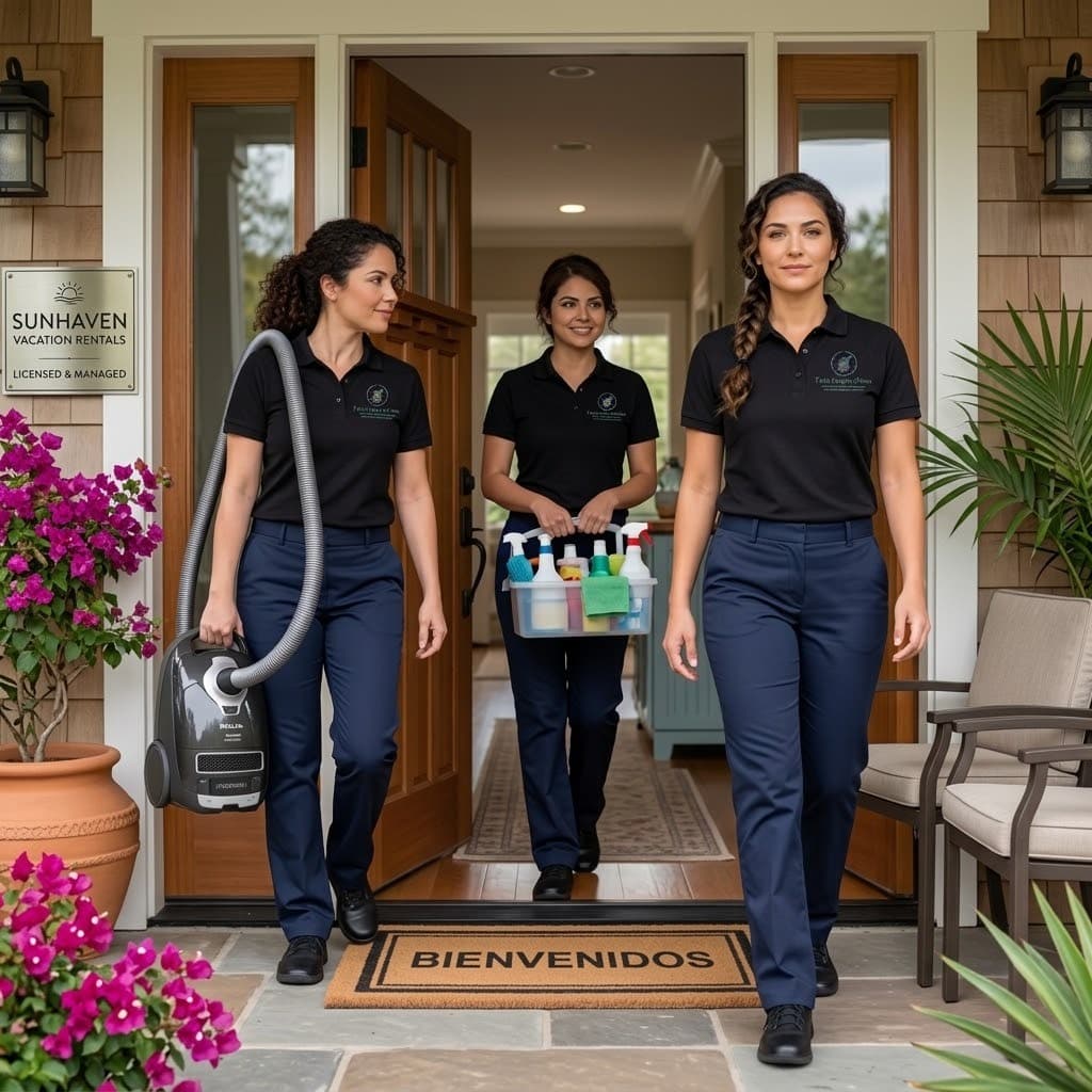 Fairy Legacy Clean team preparing a vacation rental for the next guests
